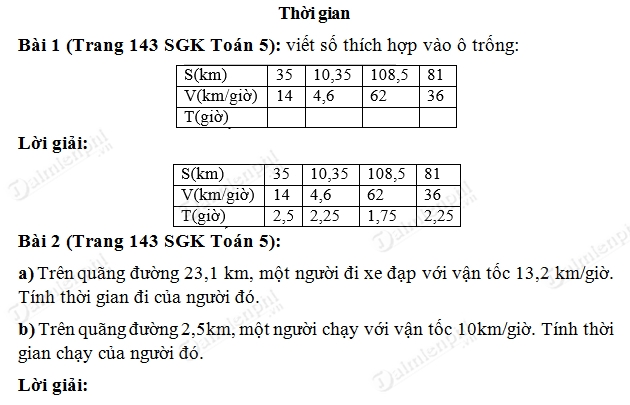 Giải Toán Lớp 5 Trang 143 Thời Gian