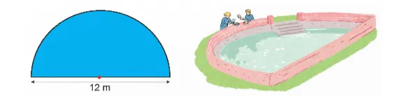 Hình minh họa cái ao dạng nửa hình tròn