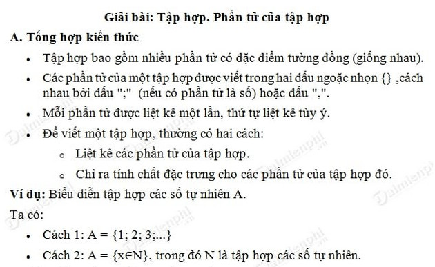 Giải Toán Lớp 6 Bài 1: Tập Hợp Sách Kết Nối Tri Thức Chuẩn KaTeX