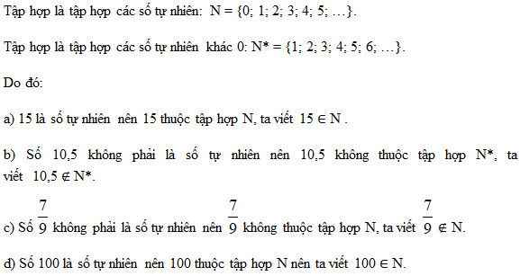 Giải Toán lớp 6 trang 12 tập 1 sách Chân Trời Sáng Tạo: Tập hợp số tự nhiên