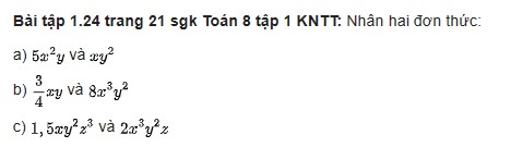 Giải Toán Lớp 8 Trang 22, 23, 24 Sách KNTT Tập 1: Phép Chia Đa Thức Cho Đơn Thức