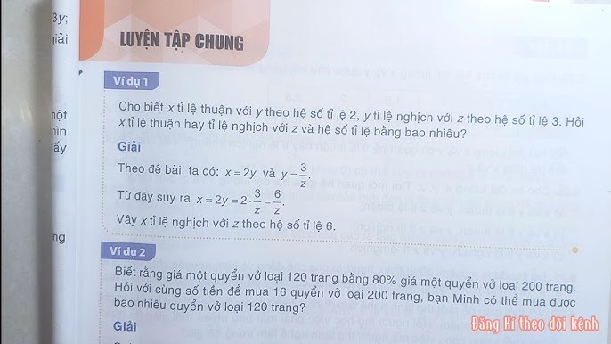 Giải Toán Lớp 7 Tập 1 Trang 54: Chứng Minh Tỉ Lệ Thuận