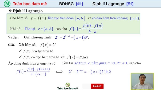 Định Lý Rolle Và Định Lý Lagrange: Nền Tảng Giải Tích Toán Học