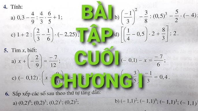 Giải Bài Tập Toán Lớp 7: Ôn Tập Chương 1