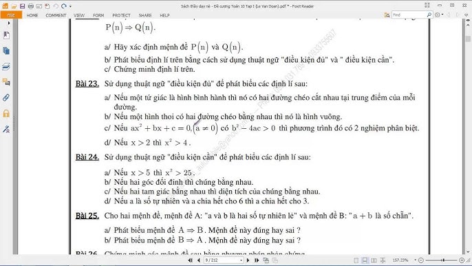Hướng Dẫn Phát Biểu Mệnh Đề Đảo, Điều Kiện Đủ, Điều Kiện Cần Trong Toán Học Lớp 10