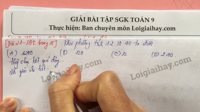 Giải Toán 9 Bài 21 Trang 15 SGK Toán 9 Tập 1: Khai Phương Tích
