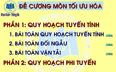 Phần Mềm Giải Bài Toán Quy Hoạch Tuyến Tính: Hướng Dẫn Chi Tiết và Ứng Dụng