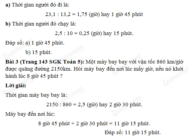 Giải Toán Lớp 5 Trang 143 Thời Gian