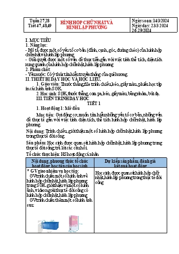 Sách Giải Toán 7 Tập 2: Bài Tập Về Thể Tích Hình Lập Phương và Hình Hộp Chữ Nhật