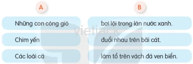 Bảng ghép từ ngữ cho bài tập 2