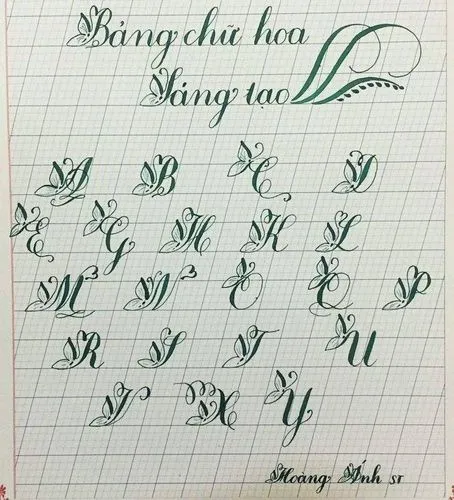 Mẫu chữ hoa sáng tạo 7