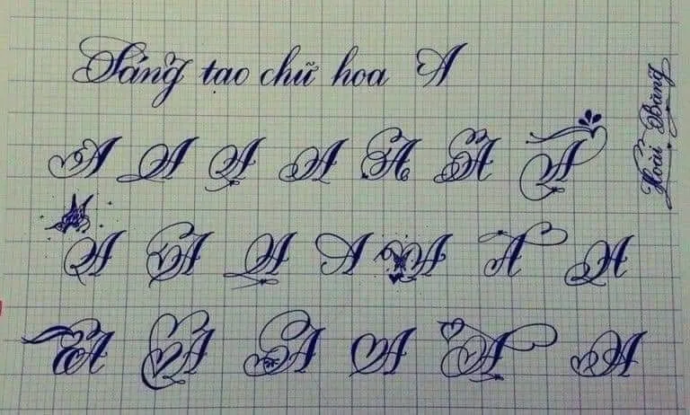 Mẫu chữ hoa sáng tạo 10