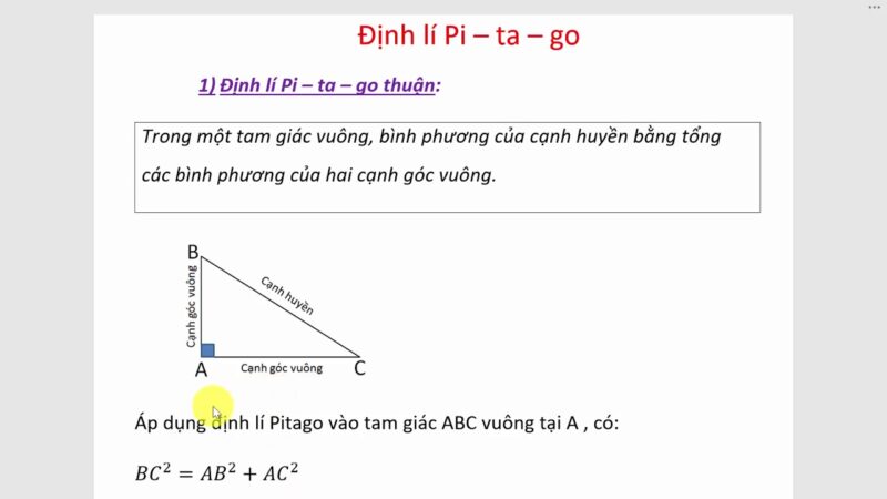 Định Lý Pytago Và Định Lý Pytago Đảo: Kiến Thức Toàn Diện Cho Học Sinh