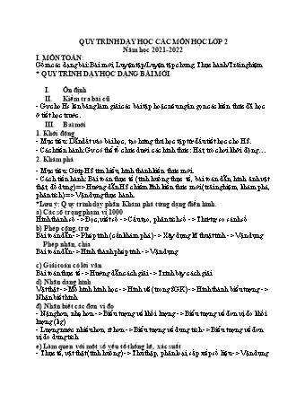 Quy Trình Dạy Môn Tiếng Việt Lớp 2 - Đọc Hiệu Quả