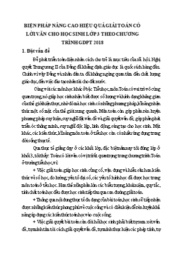 SKKN Giải Toán Có Lời Văn Lớp 3: Phương Pháp Hiệu Quả, Dễ Hiểu Cho Học Sinh