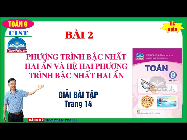 Giải Bài Tập 1 Trang 14 SGK Toán 9 Tập 1 - Chân Trời Sáng Tạo: Phương Trình Bậc Nhất Hai Ẩn