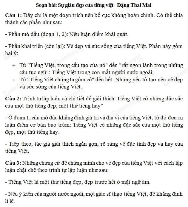 Sự Giàu Đẹp Của Tiếng Việt Lớp 7 (Sách Cánh Diều)