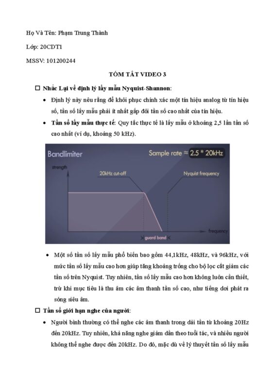 Định Lý Nyquist: Hiểu Rõ Tần Số Lấy Mẫu Để Khôi Phục Tín Hiệu Chuẩn Xác