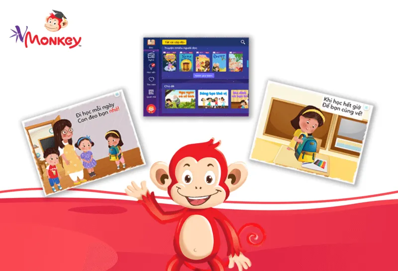 Xây dựng nền tảng kiến thức tiếng Việt cho con bằng Vmonkey. (Ảnh: Monkey)