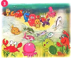 Minh họa cảnh cá mòi dẫn đầu cuộc thi bơi