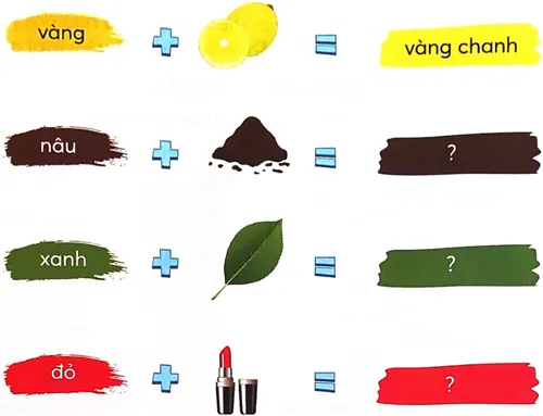 Hình ảnh minh họa các loại màu sắc khác nhau