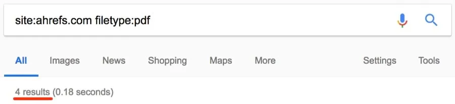 Tìm kiếm các tệp PDF trên miền của bạn