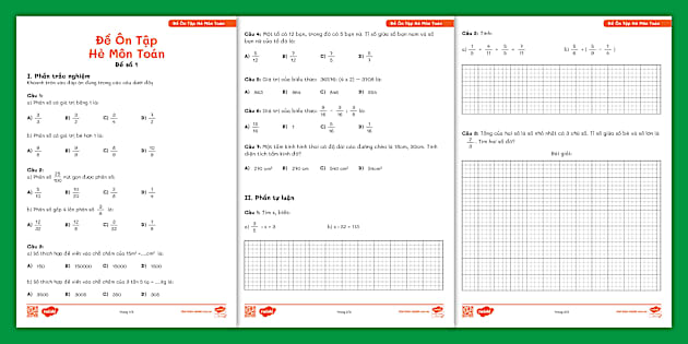 Đề Thi Toán Lớp 4 Học Kì 1: Tổng Hợp Tài Liệu Ôn Luyện Chi Tiết Nhất