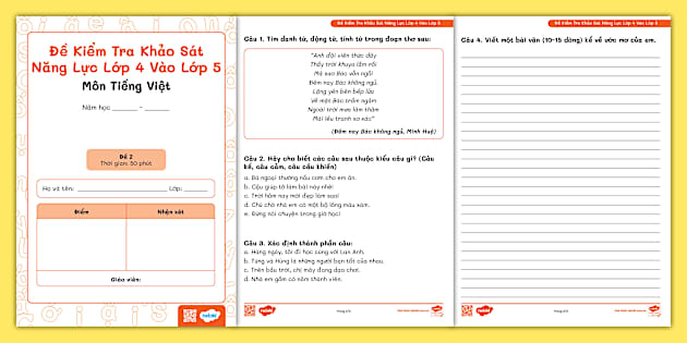 Đề Thi Học Kỳ 1 Lớp 5 Môn Tiếng Việt: Cẩm Nang Toàn Diện Cho Học Sinh