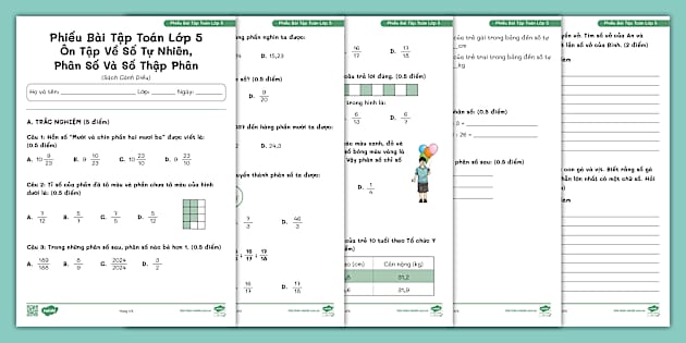 Toán Lớp 5 Cánh Diều Bài 3: Ôn Tập Về Giải Toán