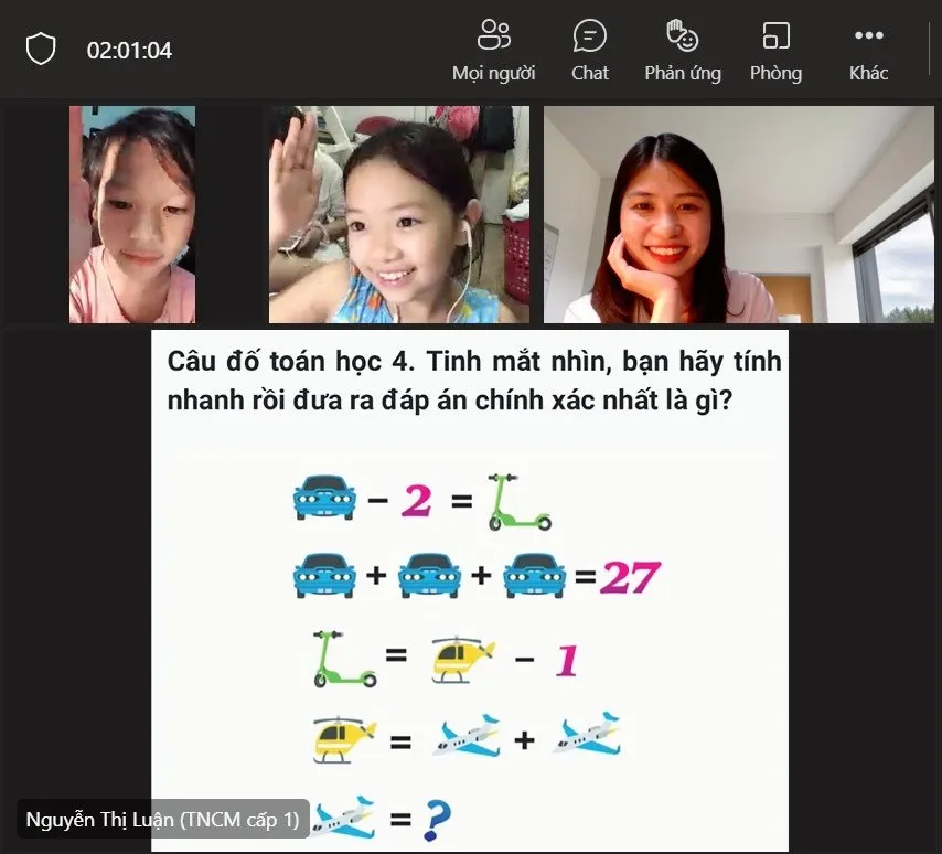 Lớp học Toán lớp 5 online tại toan.vn