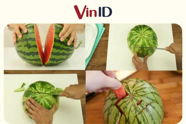 Cách cắt dưa hấu thành các thanh dài cực kỳ tiện lợi cho các bữa tiệc ngoài trời