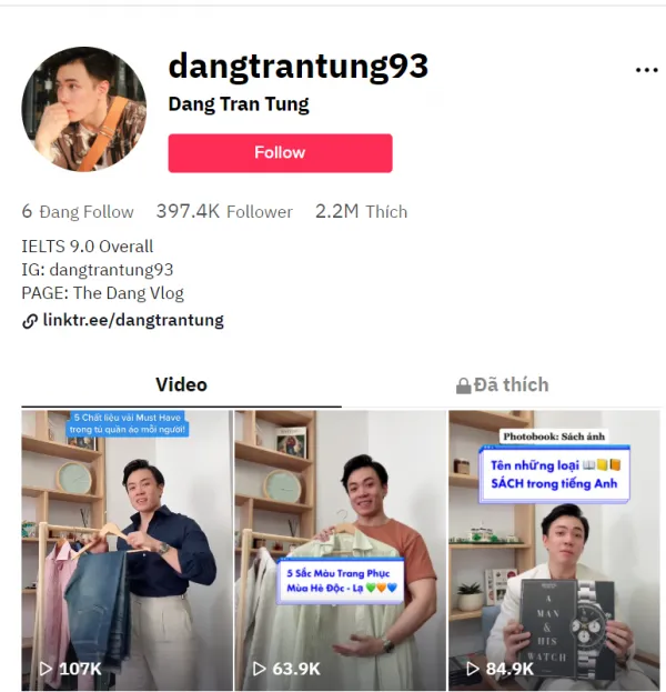 Thầy Đặng Trần Tùng chia sẻ các phương pháp học tiếng Anh hiệu quả trên nền tảng TikTok