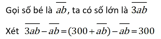 Minh họa cách thêm chữ số 3 vào bên trái số bé để tạo thành số lớn