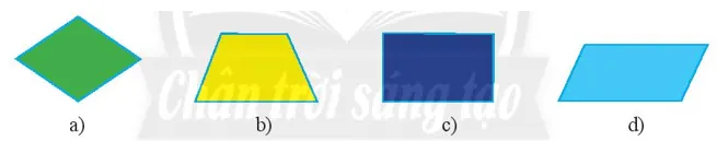 Nhận diện hình thoi, hình thang cân, hình chữ nhật và hình bình hành qua quan sát