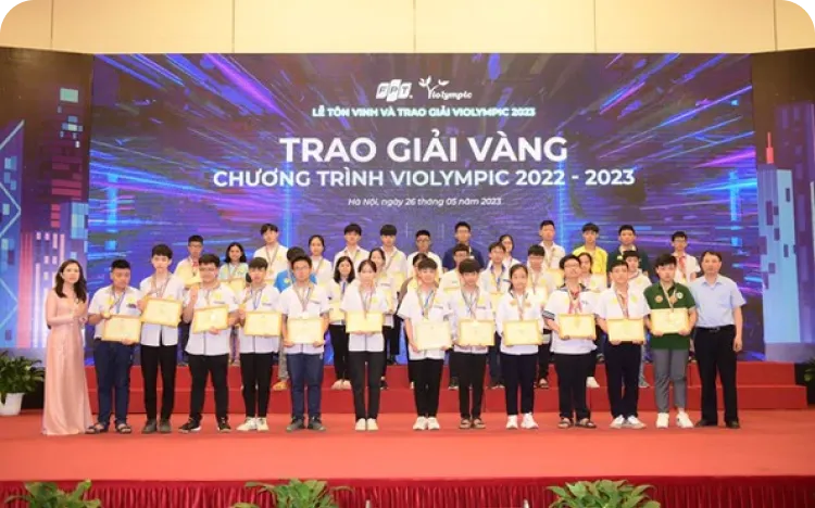 Giao diện thi Violympic với các dạng bài tập tương tác
