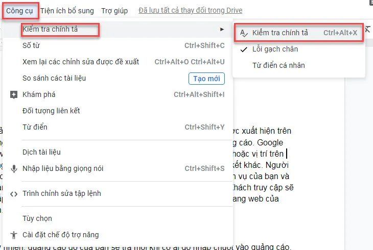 Hướng dẫn cách sử dụng Google Documents để tìm và sửa lỗi chính tả