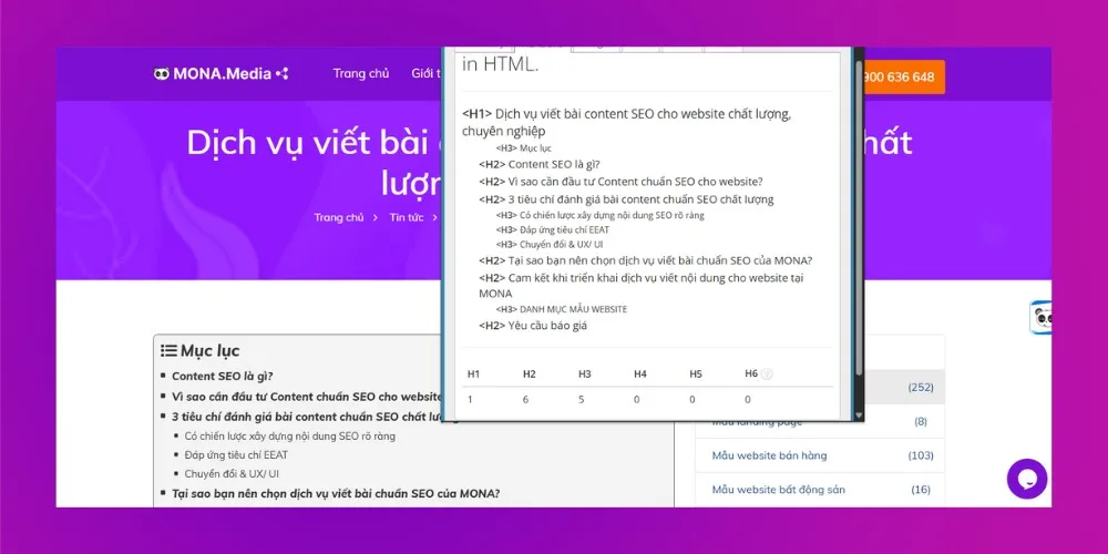 Mỗi bài viết chỉ nên sở hữu một thẻ Heading 1 để tập trung sức mạnh SEO