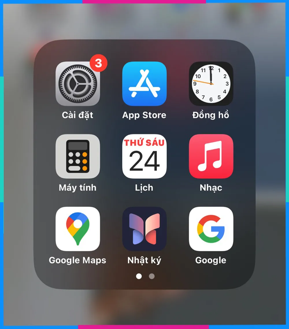 Mở ứng dụng cài đặt trên màn hình điện thoại iPhone để bắt đầu thiết lập