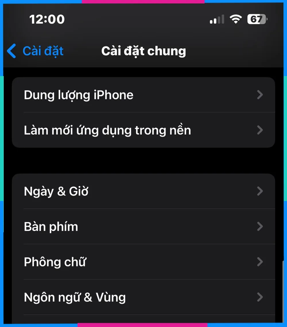 Tìm chọn tính năng ngôn ngữ và vùng để thay đổi hiển thị cho thiết bị