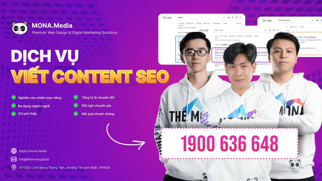 Dịch vụ xây dựng nội dung chuẩn SEO chuyên nghiệp tại Mona Media