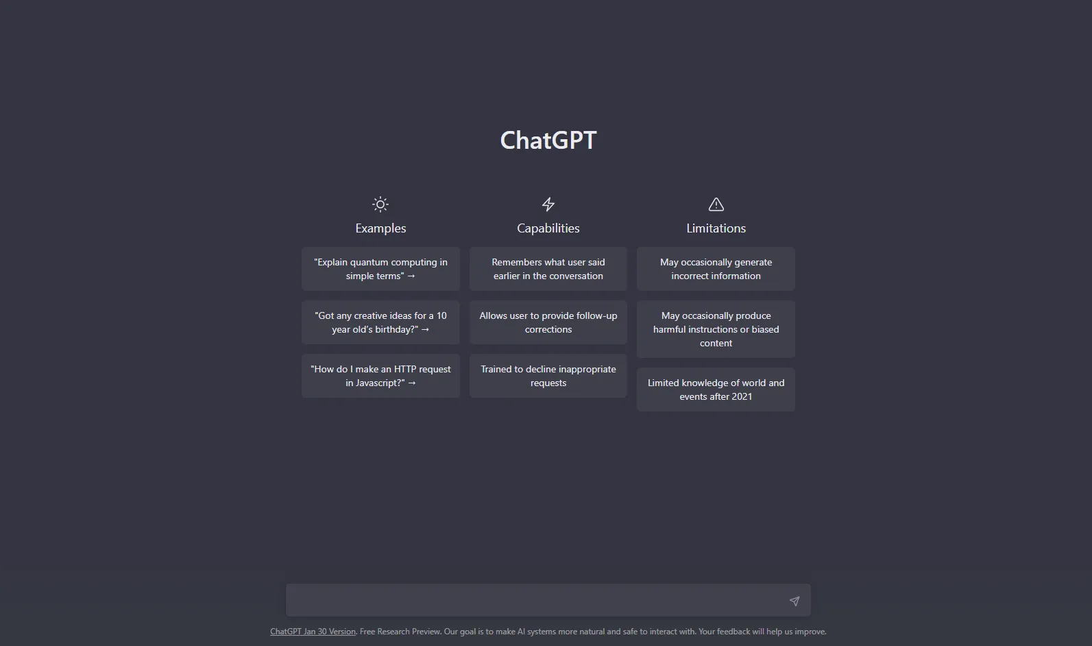 Màn hình làm việc thực tế của công cụ ChatGPT khi phản hồi các câu hỏi của người dùng