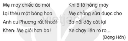 Đoạn thơ đố vui và tìm từ ngữ chỉ hoạt động trong luyện tập