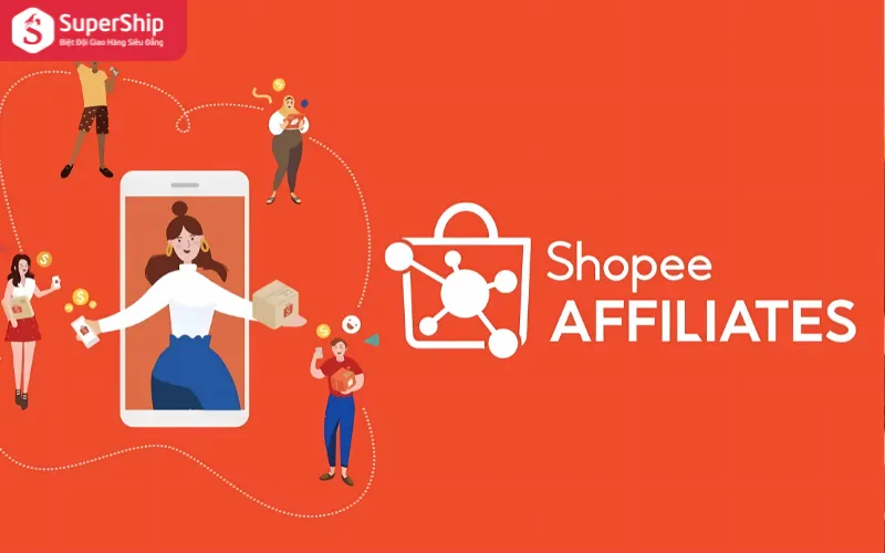 Giao diện chương trình Shopee Affiliate giúp người dùng dễ dàng theo dõi và tạo link tiếp thị sản phẩm