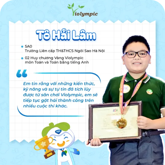 Học sinh đạt giải cao tại Violympic