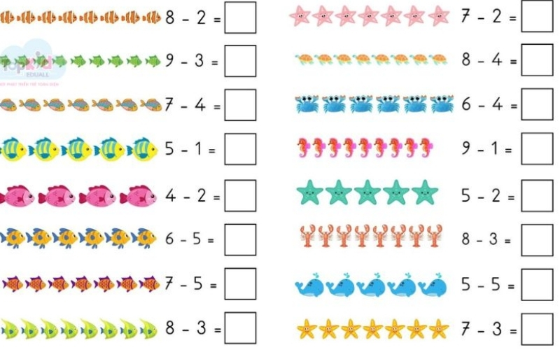 Bài tập toán cho bé chuẩn bị vào lớp 1