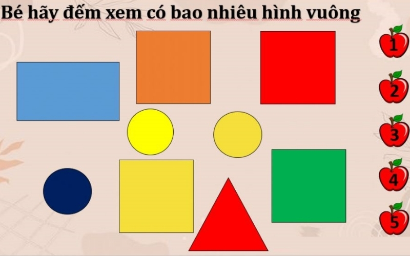 Các dạng toán đếm hình lớp 1 phổ biến nhất hiện nay