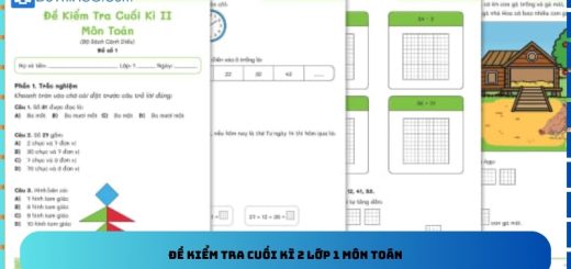 Đề kiểm tra cuối kì 2 lớp 1 môn toán