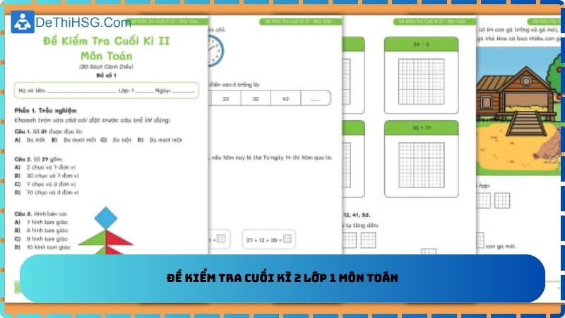 Đề kiểm tra cuối kì 2 lớp 1 môn toán