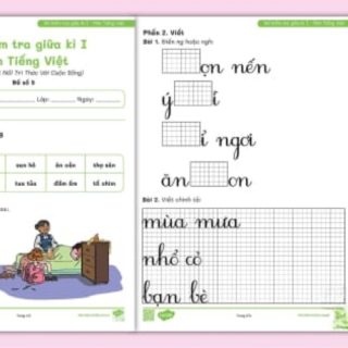 Đề kiểm tra giữa kì 1 Tiếng Việt lớp 1