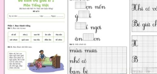 Đề kiểm tra giữa kì 1 Tiếng Việt lớp 1